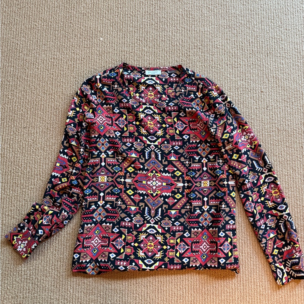 Equipment Multicolor Patterned Blouse - image 1